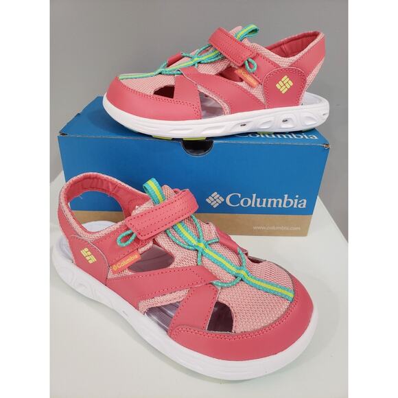 NEW Columbia Youth Techsun Sandal Strap‎ Hook & Loop Toe Hiking Walking Size 6 - Picture 2 of 7